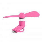 Wholesale Universal iPhone / Andrioid Portable Cell Phone Mini Electric Cooling Fan (Hot Pink)